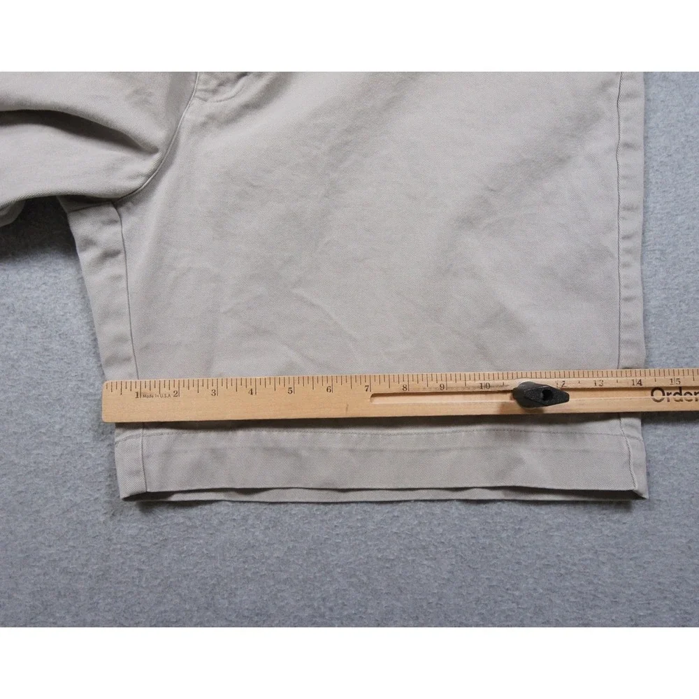 Polo Ralph Lauren Men 42 Philip Chino Shorts Beige Khaki Cotton Twill Flat Front